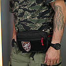 Чоловіча сумка нагрудна LINE чорна месенджер через плече АS, фото 3