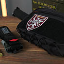 Чоловіча сумка нагрудна LINE чорна месенджер через плече АS, фото 7