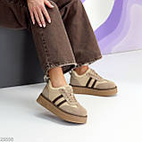 Женские кеды на высокой подошве, женские черные кеды натуральная замша, Кеды на высокой подошве черные, фото 3