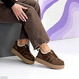 Женские кеды на высокой подошве, женские черные кеды натуральная замша, Кеды на высокой подошве черные, фото 6