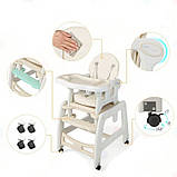 Трансформер-стілець 3 в 1 — стілець, столик + стілець, крісло-гойдалка, фото 5