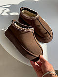 Угги жіночі шоколадні, Жіночі низки уги, жіночі уги автоледі,коричневі автоледі, фото 7