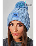 Жіноча шапка з помпоном ODYSSEY Амстердам Молодіжна зимова шапка с бомбоном UGG, фото 6
