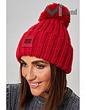 Жіноча шапка з помпоном ODYSSEY Амстердам Молодіжна зимова шапка с бомбоном UGG, фото 2