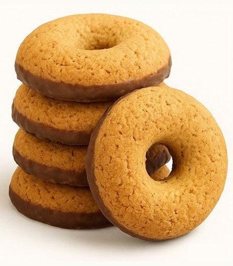 Печиво цукрове Хрусткі колечка з цільнозерновим борошном та корицею 1.5 кг ТМ Toniya, фото 1