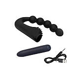 Масажер простати з віброкулею із вбудованим акумулятором, профілактика простатиту чоловічий вібратор 10 режимів вібрацій, фото 3