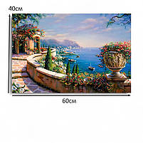 Картина репродукція «Пейзаж море Греція» 60x40 см, друк на полотні, настінний декор у сучасний інтер’єр, фото 3