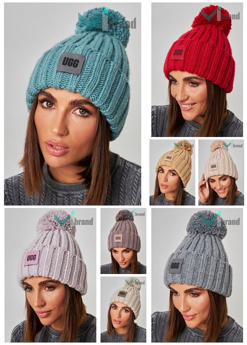 Жіноча шапка з помпоном ODYSSEY Амстердам Молодіжна зимова шапка с бомбоном UGG, фото 1