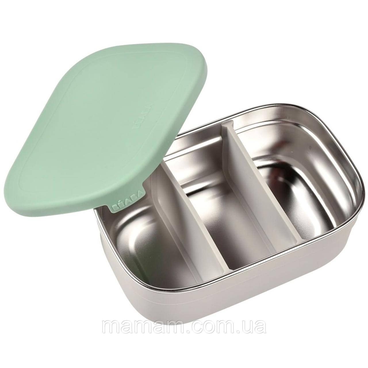 Ланч-бокс Beaba металевий 760 мл Green, фото 1