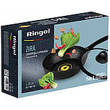 Сковорода 28 см глибока RINGEL Zira RG-11006-28h з мармуровим покриттям зі скляною кришкою, фото 3