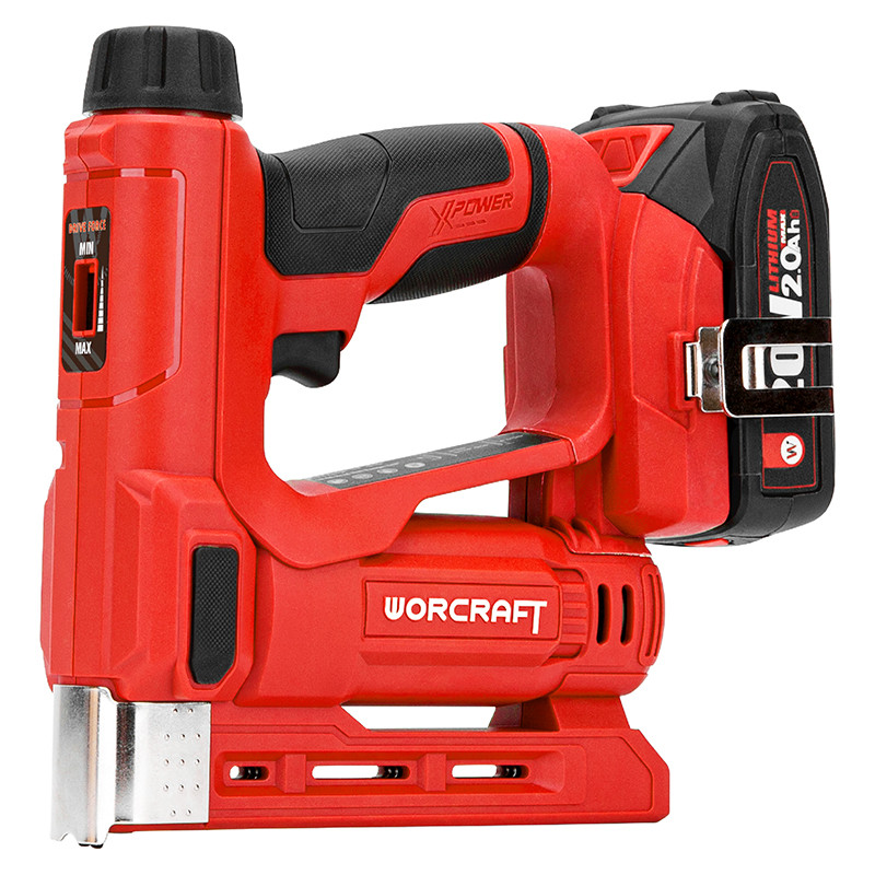 Акумуляторний цвяхозабивач комбінований WORCRAFT CNS‑S20LiC з АКБ (2А) і ЗП, меблевий нейлер, фото 1