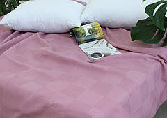 Простирадло-покривало піке 160х235 см. Клітина трояндова