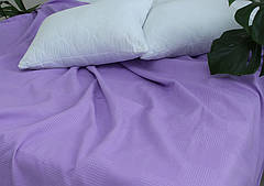 Простирадло-покривало піке 160х235 см. Клітина бузкова