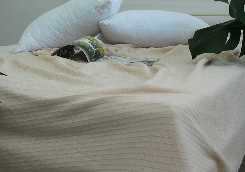 Простирадло-покривало піке 160х235 см. Смуга бежева