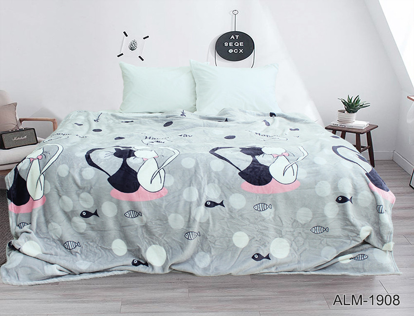 Плед велсофт (мікрофібра) ALM1908