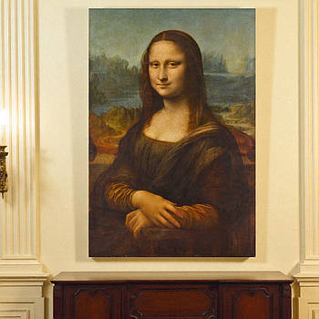 Картина репродукція «Мона Ліза» Леонардо да Вінчі 60x40 см, друк на полотні, настінний декор у інтер’єр