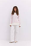 Жіночий в'язаний джемпер у смужку, фото 2