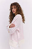 Жіночий в'язаний джемпер у смужку, фото 3