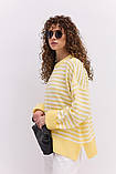 Жіночий в'язаний джемпер у смужку, фото 5
