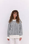 Жіночий в'язаний джемпер у смужку, фото 7