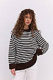 Жіночий в'язаний джемпер у смужку, фото 9