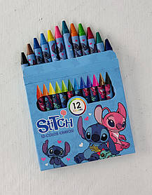 Олівці воскові Стіч 12 кольорів (802-О)