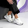 Комбіновані зимові кросівки прогулянкові колір білий + сірий, фото 8