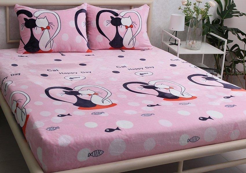 Простирадло на резинці+наволочки (180х200х20) ALM1909