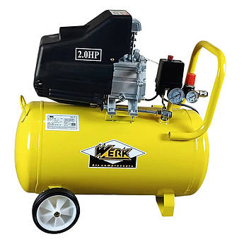 Поршневий компресор ресивер 50 л Werk BM-2T50N масляний компресор 1.5 кВт