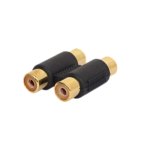 Адаптер Cablexpert 2xRCA - 2xRCA (F/F) Black (A-2RCAFF-01)