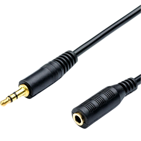 Аудіо-кабель Atcom 3.5 мм - 3.5 мм (M/F) 0.8m Black (16846)