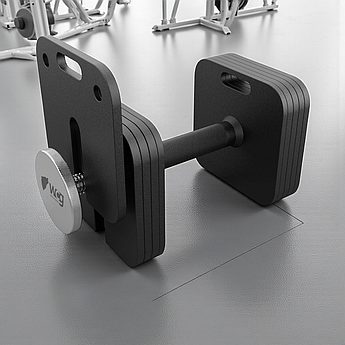 Модульна регульована гантель сталева розбірна квадратна WCG 16 кг 6 рівнів регулювання ваги 4-16 кг для силових тренувань