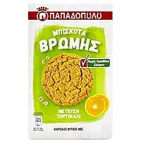 Печиво вівсяне зі смаком апельсина без доданого цукру PAPADOPULOS 155 г