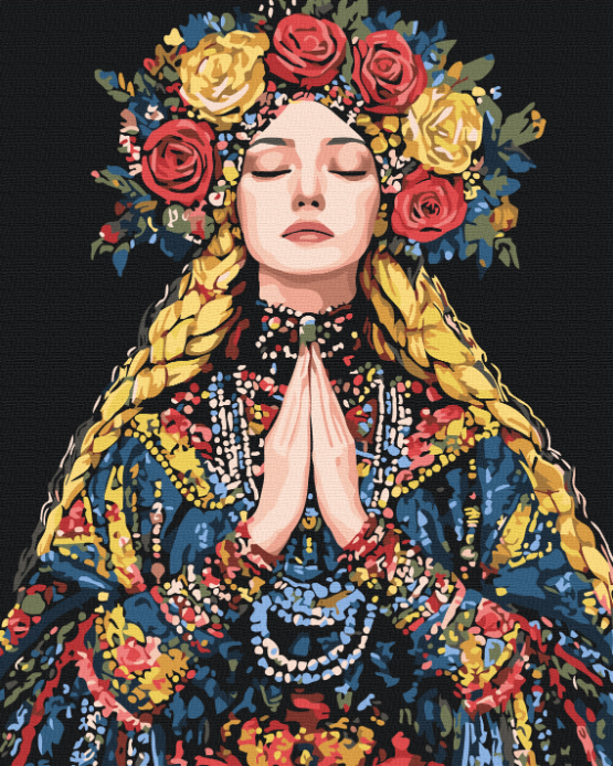 Картина за номерами Берегиня традицій 40х50 см BrushMe BS54335 полотно на підрамнику, фото 1