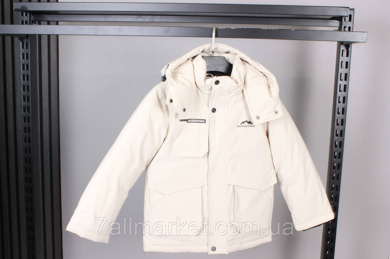 Куртка дитяча зимова з капюшоном на хлопчика 116-140 см "AMD" недорого від прямого постачальника, фото 1