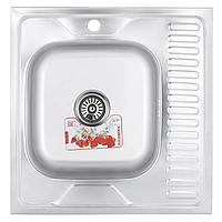 Мийка кухонна Zerix Z6060L-06-160E (Satin) (ZM0568)