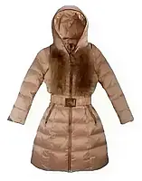 Зимове пальто для дівчинки Via Lattea VL 006 бежевий 140-158