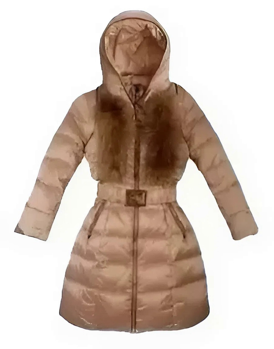 Зимове пальто для дівчинки Via Lattea VL 006 бежевий 140-158