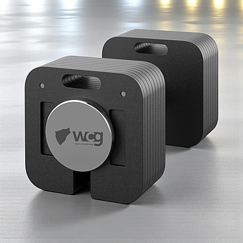 Модульна регульована гантель сталева розбірна квадратна WCG 36 кг 16 рівнів регулювання ваги 4-36 кг для силових тренувань