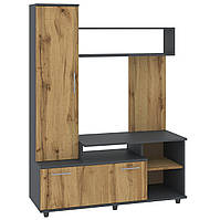 Стінка ТВ Аляска Пехотін Антрацит, Дуб тахо (116х42х165,5)