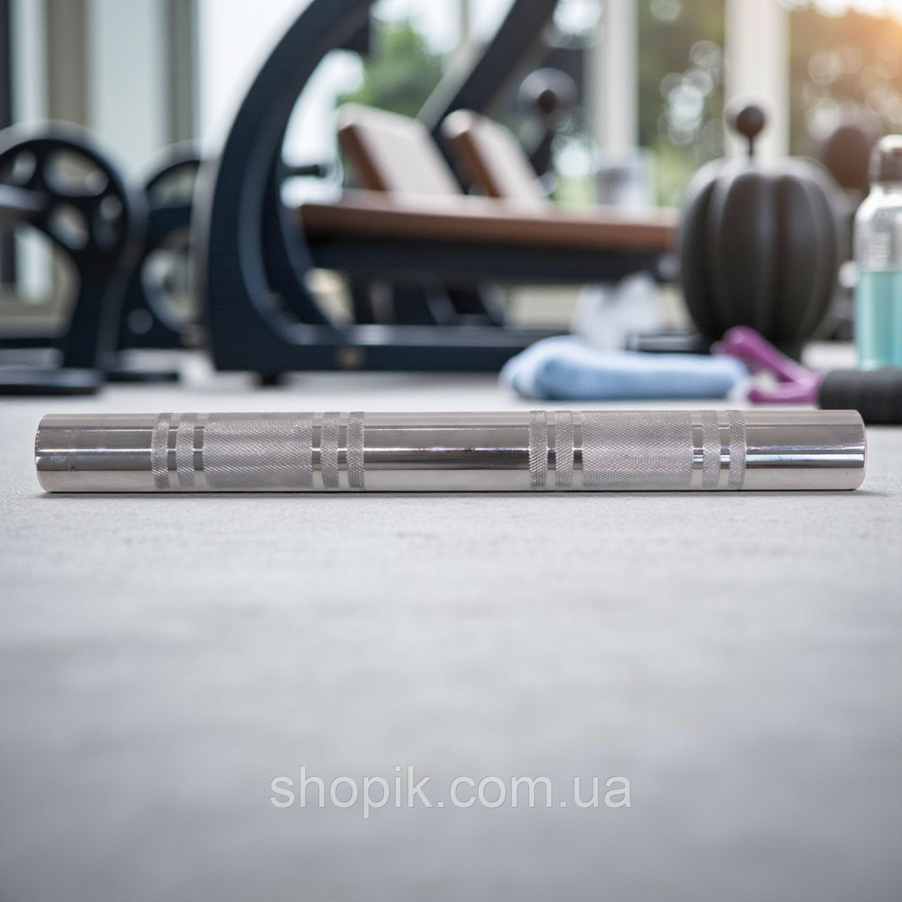 Сталевий перехідник для грифів WCG 35 см (28/34 мм) з’єднувач зі сталі для з’єднання гантель у штангу для занять вдома в залі, фото 1