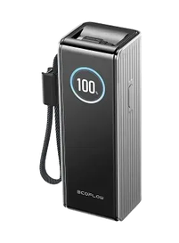 Павербанк EcoFlow RAPID Power Bank з кабелями 25000 mAh сріблястий