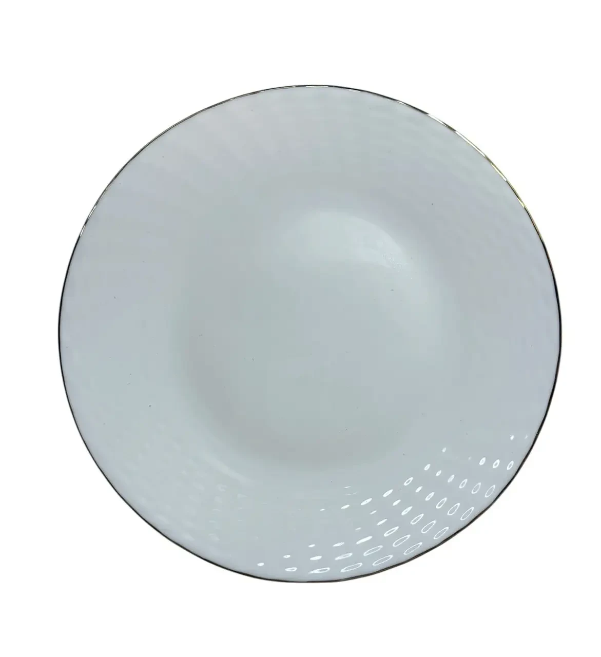 Тарілка дрібна сервірувальна Helios 10,5" ф 250 мм рифлена із золотом 3054, фото 1