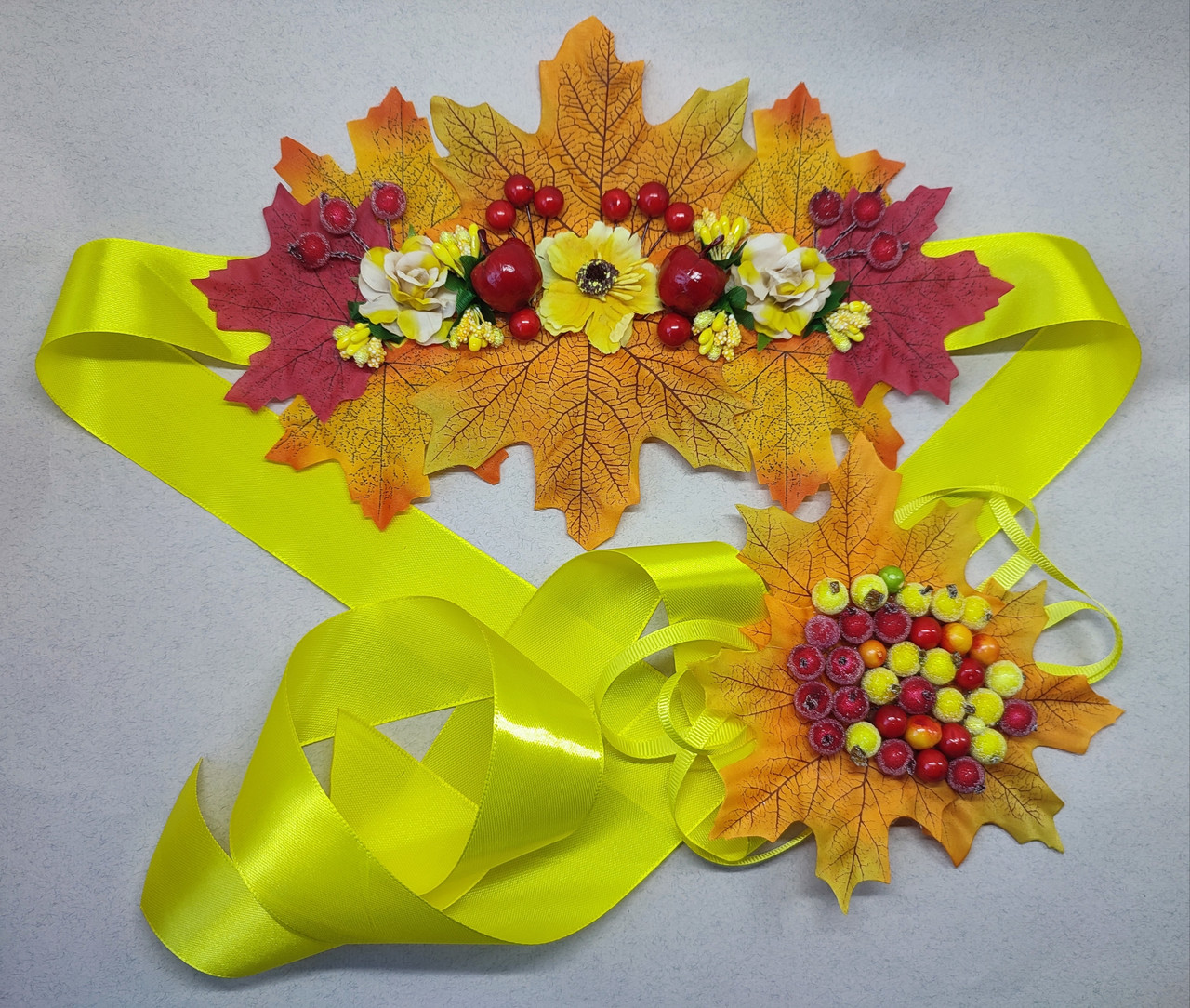 Осінній пояс+Осінній браслет Осінній набір для костюма осені Осенний пояс Осенний Набор для Костюм осені, фото 1