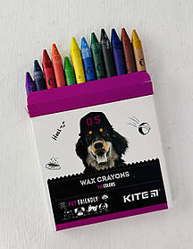 Крейда воскова Dogs 12 кольорів (К22-070) Kite