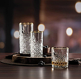 Набір високих скляних склянок Timeless 450 мл 4шт Pasabahce золото 52800G, фото 8