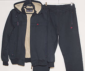 Зимовий спортивний костюм з хутром чоловічій синій Piyera M,L,XL,XXL