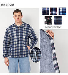 Сорочка чоловіча на блискавціз на хутрі з комірцем Китай норма 48-56