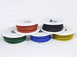 Набір силіконових дротів 22AWG(0.3мм2) 10м 5 кольорів монтажний провід