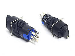 Круглий селекторний перемикач LA16-A/6P на 3 позиції